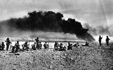 חיילים בריטים בלחימה, צפון אפריקה במלחמת העולם השנייה